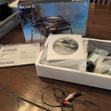 VTG Sony Car Discman D-802K Portable CD Player with Original Box And Paperwork