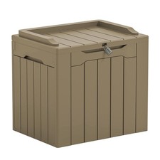 31 Gallon Resin Deck Box Large Outdoor Storage for Patio Furniture, Garden To...