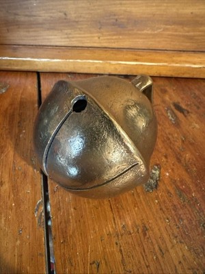 Brass Sleigh Bell No.12  3 1/4inch diameter  Antique Vintage