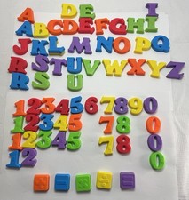 Playskool Vintage 1995 Magnetic Refrigerator Magnet ABC Letters/Numbers Braille