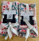 NEW 2 Sets 6 Nicole Miller Home Heart Floral on Pink 18” Cloth Napkins Valentine — photo 2