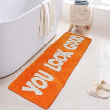 You Look Good Runner Rug Bathroom Long Bath Mat Funny Decor 20x60 Inch Wash
