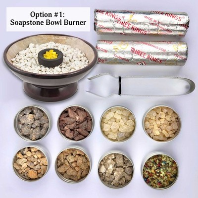 ''Essential'' Resin Incense Sampler Variety Kit Gift Set - 8 Pack