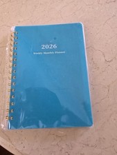 2026 Weekly/Monthly Planner Medium Spiral Bound Faux Leather
