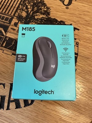 LOGI Logitech M185 Wireless Mouse + Nano Receiver 910-003888 - Black