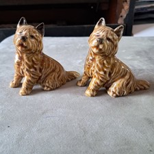 Vintage Wade Cairn Terrier x2 Original Teil von Familiensets