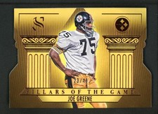 2025 JOE GREENE 23/49 PANINI SILHOUETTE PILLARS OF THE GAME DIE-CUT FOOTBALL NFL