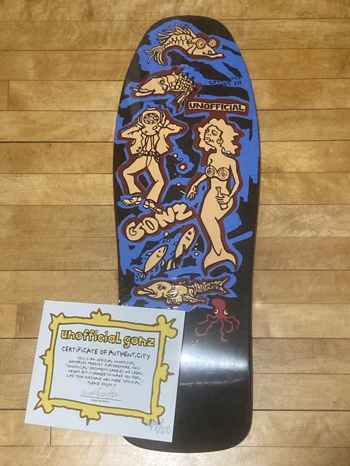 mark gonzales color my friends ONLY 50 deck SIGNED coa unoff