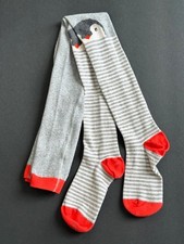 Mini Boden Penguins Accents Knit Tights Multicolor Girls Size 11-12y