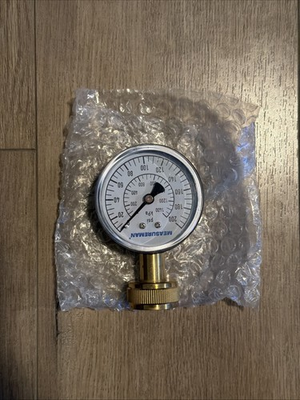 #ad MEASUREMAN 2 1 2quot; Water Pressure Test Gauge 3 4quot; Female Hose Threaded $9.99