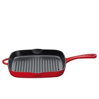 Kuchenprofi Provence Grillpfanne Aus Gusseisen, Rot, 26 X 26 Cm