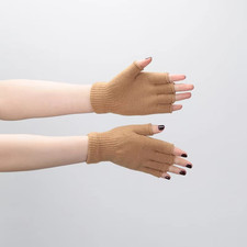 Winter Fingerless Gloves Open Finger Black Soft Warm Knitted Glove Unisex AUS 