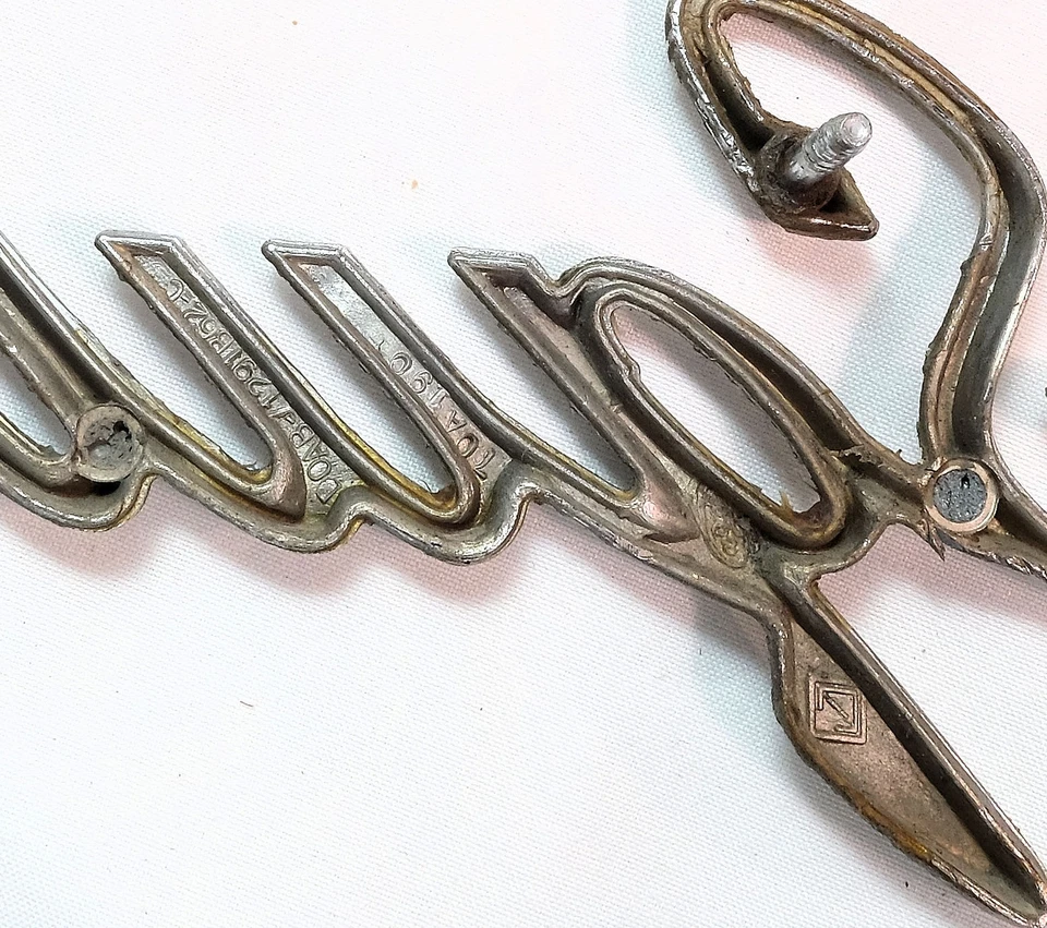 Ford Country Squire 1960 par de emblemas de escritura OEM cromo vagón Galaxie Fairlane Foto 3 de 4