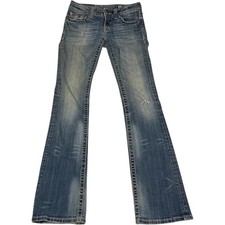 Miss Me Low Rise Bootcut Jeans Vintage Wash JW5307B3 Women's 26 Western Cowgirl