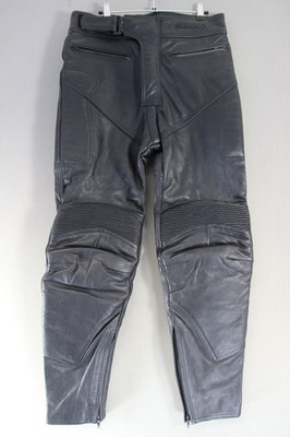 FRANK THOMAS SCHWARZE LEDER BIKER HOSE MIT CE KNIEPANZERUNG TAILLE 30''/BEIN 28''