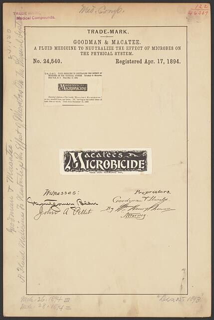 Goodman amp Macatee Macatees Microbicide brand Fluid Medicine Neutralize Effect