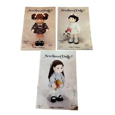 Vintage Sew Sweet Dolls Cloth Doll Book Carolee Creations 1981 Lot Of 3