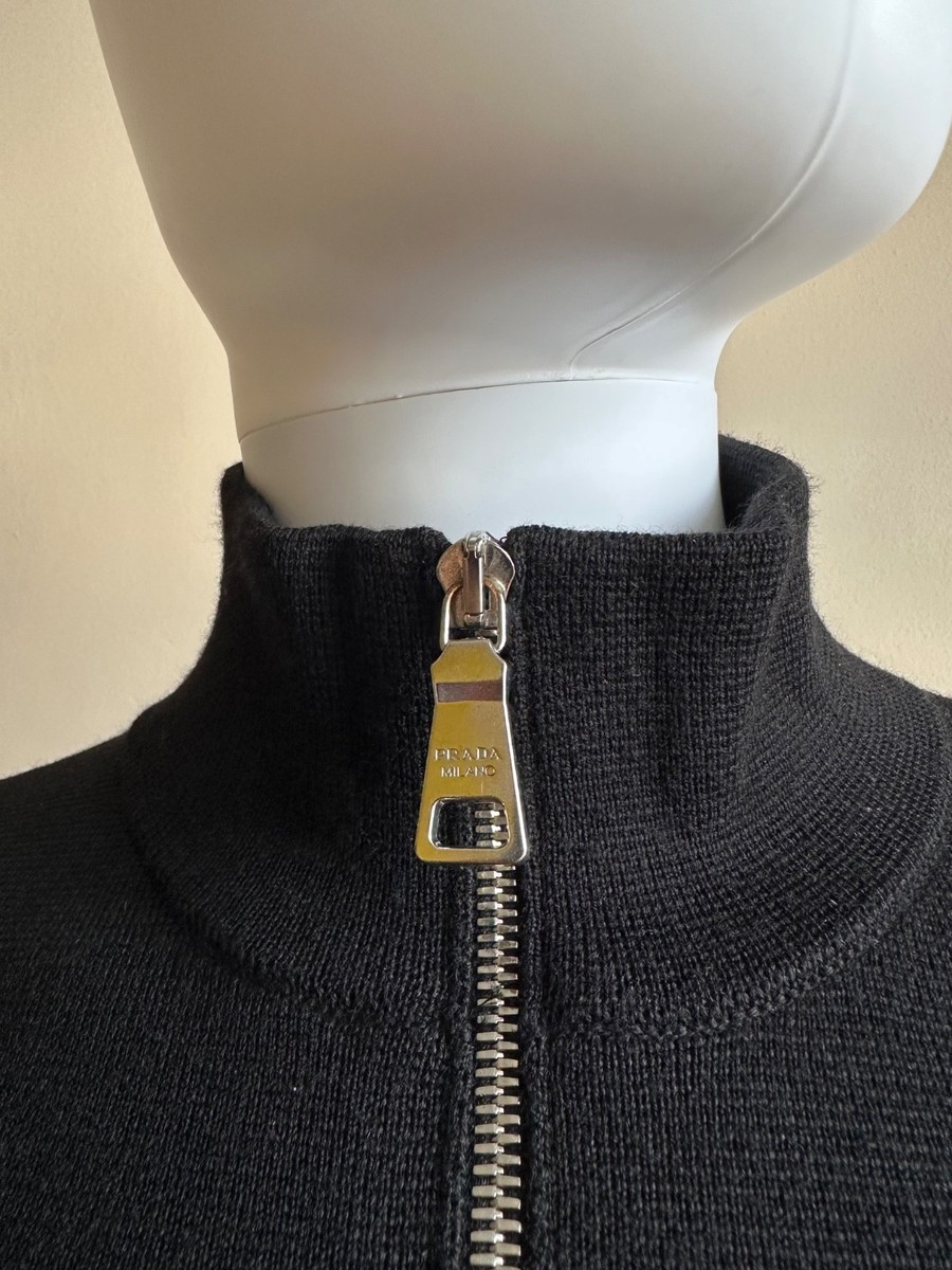 ジャケット・アウター PRADA SPORT wool zip-up jacket archive PRADA SPORT NYLON PLATED ZIP FLEECE (L) - Jazzy Badger