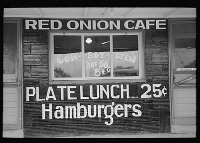 Photo:Front of cafe, Crystal City, Texas