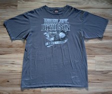 Harley Davidson T Shirt 2XL Gray Eagle Free Spirit Grand Canyon USA Made Tee