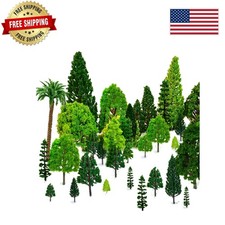29pcs Eco-Friendly Mixed Model Trees 1.5-6 inch for Landscapes Dioramas