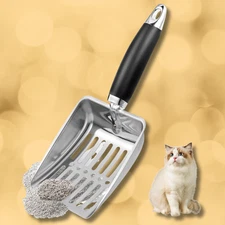 Stainless Steel Cat Litter Scoop,Metal Cat Litter Scoop,Kitty Metal Scooper
