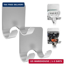 Linkidea 2 Pack Wall Mount Razor Holder for Shower, Self Adhesive Shaver Hooks,
