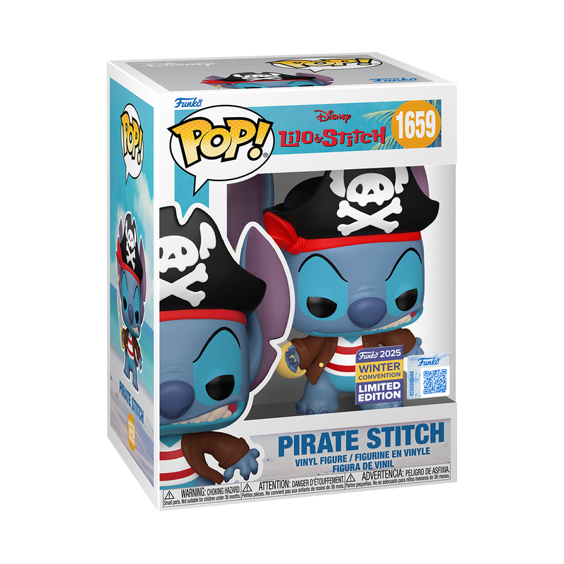 Funko Pop Pirate Stitch #1659 WonderCon 2025 Exclusive Vinyl +