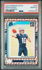 2024 PANINI DONRUSS OPTIC DRAKE MAYE #229 SSP ONE HUNDRED ROOKIE RC PSA 10 💎