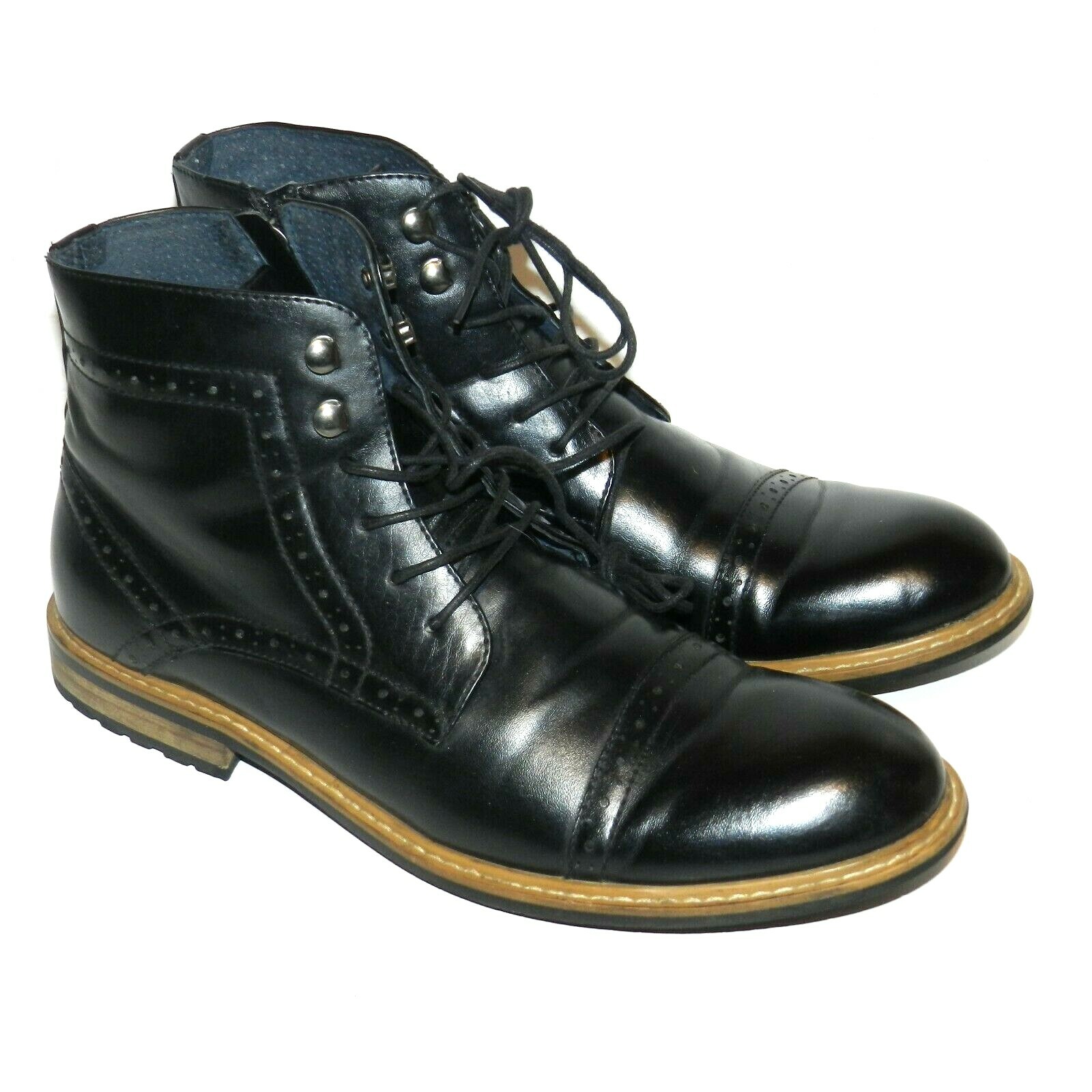 SAOLA Stivaletti eleganti uomo Bergen 03 Oxford Bruno Marc neri taglia 11