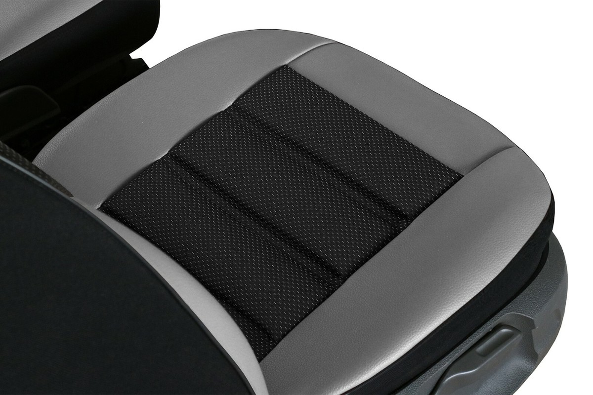 Lux-Ride Front Seat Cover For Ford Transit / Turnéo / Connect / Courier – One Seat, Grey Artificial Leather & Fabric