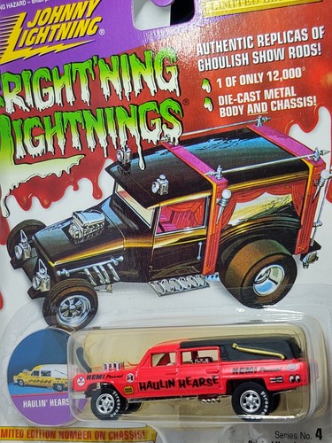 VTG. 1997 Johnny Lightning Fright'ning Lightning Haulin Hearse Hemi Powered G4