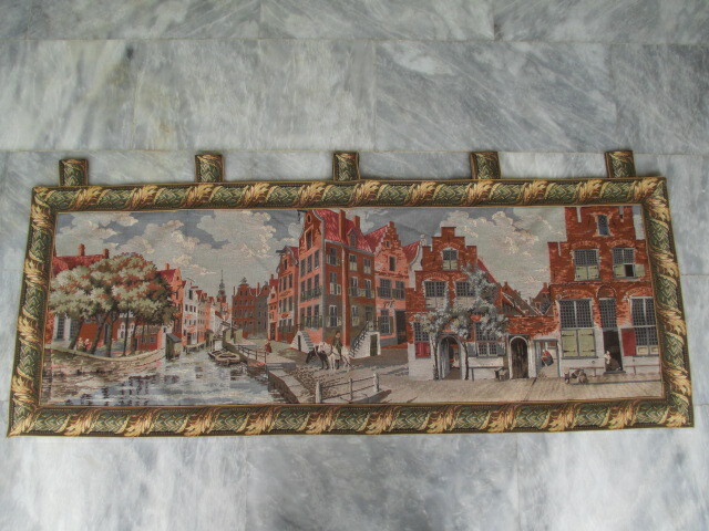6801 - Old French / Belgium Tapestry Wall Hanging - 150 x 58 cm 6801 - Old French / Belgium Tapestry Wall Hanging - 150 x 58 cm