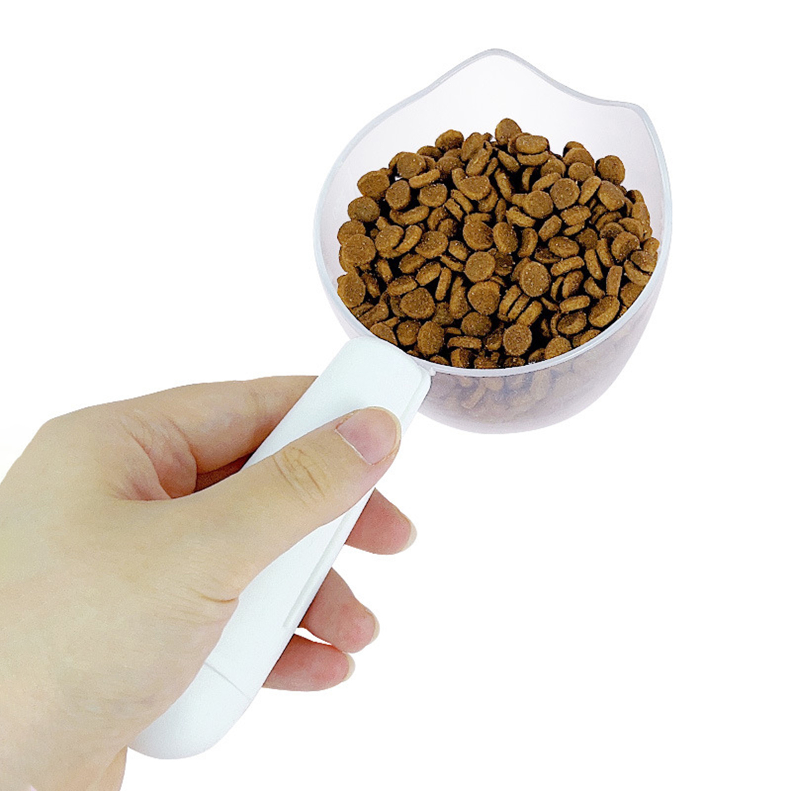 Cat Food Scoop Clip Design Storage Pet Cat Dog Food Measuring Cup