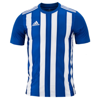 Adidas Stripe 21 Jersey Men's Short Shirts Training Football Top Blue  GH7321 | eBay