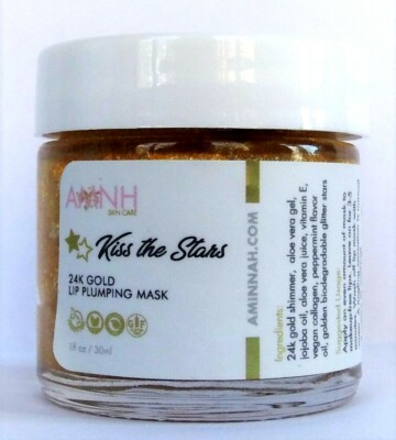 AMNH Skin Care Kiss the Stars 24K Gold Lip Plumping Mask 30ml new
