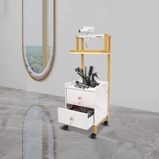 Salon Trolley Cart Hair Cart Rolling Organizer Mobile Barber Station Barber Cart