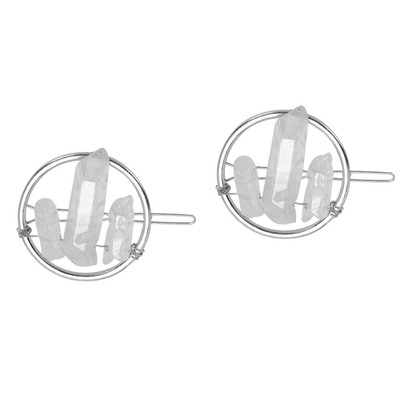  2 Pcs Barrettes Accessory Crystal Hairpin Clip Jewelry Bride