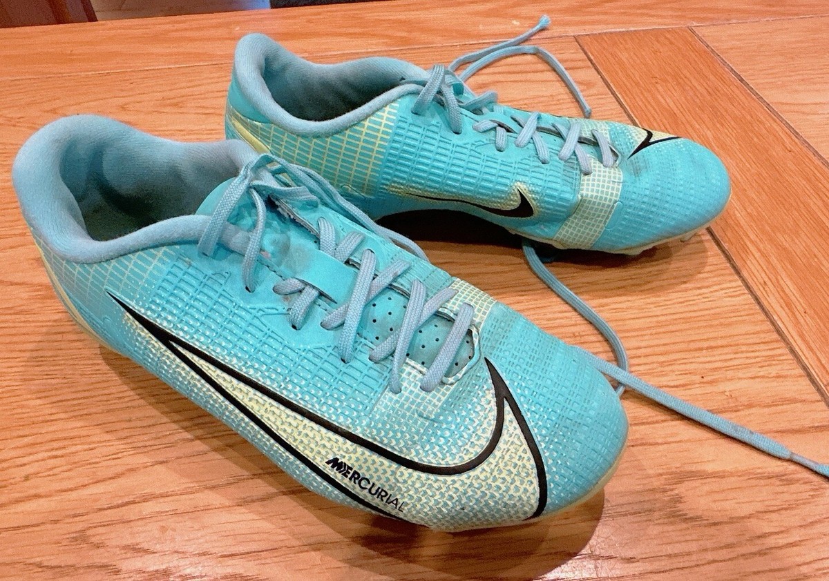 Nike Mercurial Vapor Elite FG Kids Football Boots Turquoise Blue Uk