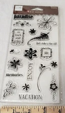 Clear Stamp set New Heidi Grace Paradise flower enjoy fern nature 45$=free ship