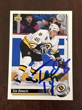 1992-93 Upper Deck #202 Ted Donato AUTO Boston Bruins AUTOGRAPH Signed