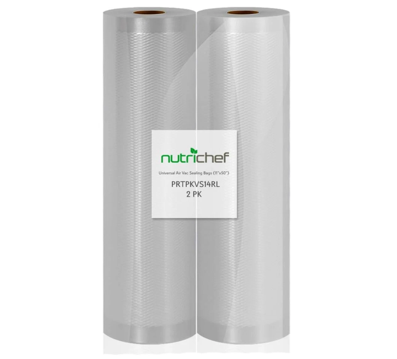 Vacuum Food Sealer Bags Rolls 100ft, NutriChef Air Vac sealing, Universal (2pck)