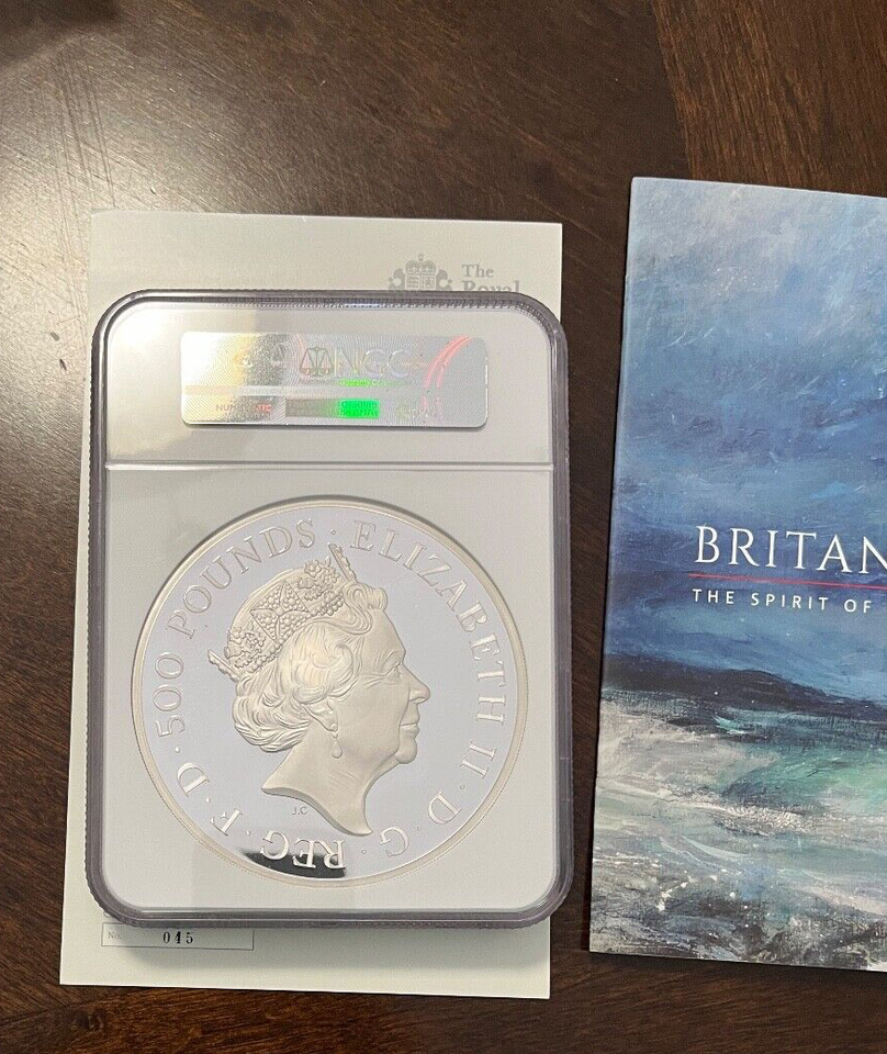 2018 Great Britain s500p Pound Britannia 1 KILO NGC PF70 Ultra Cameo