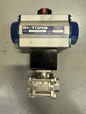 NEW BI-TORQ 3/4  BALL VALVE  WITH IS3PT0763SRPN ACTUATOR NEW!