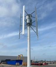 30kW Vertikale Windkraftanlage 220V 380V Savonius VAWT Grid Tie System mit Mast