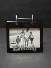 Malden Black & Silver Family Photo Album Holds (40) 6" x 4" Photos, Frame Cover