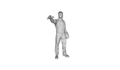 Printle L Homme 018 American Football Coach Figur für Dioramen Zug Sets