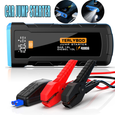 4000A Car Jump Starter Booster Jumper Box Power Bank Battery Charger LCD Display