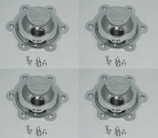 4 Chrome 6 Lug Ar604 American Racing 3565293ch Wheel Rim Center Caps With Screws