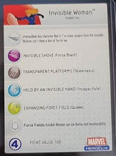 Marvel Heroclix Invisible Woman 102 CARD ONLY